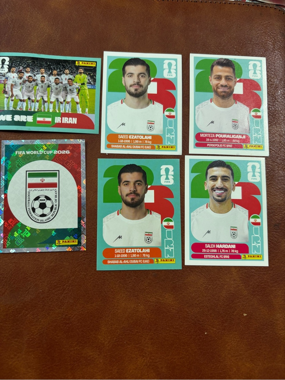 Panini Iran FIFA World Cup 2026 Stickers - Green Red White